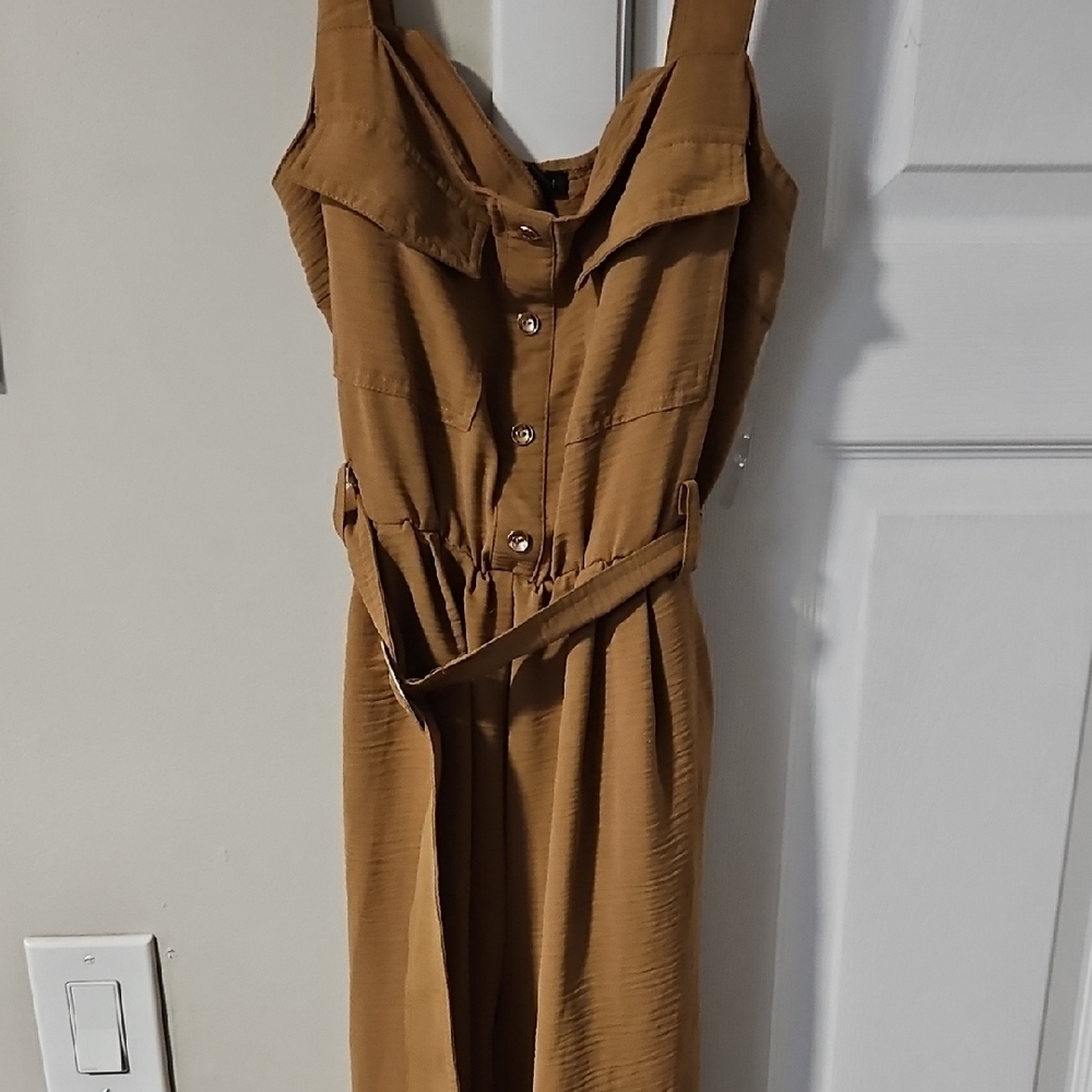 As U Wish Brown Jumpsuit